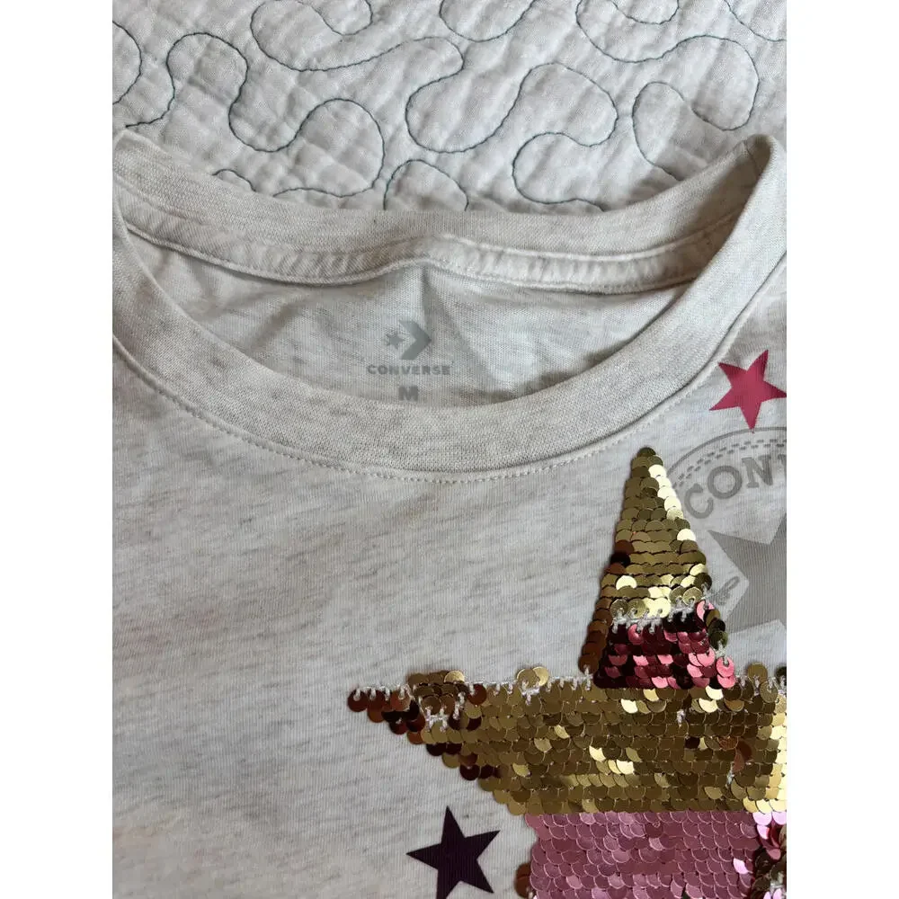 Converse Girls Long Sleeve Shirt with Flip Sequins‎ Size Medium #782